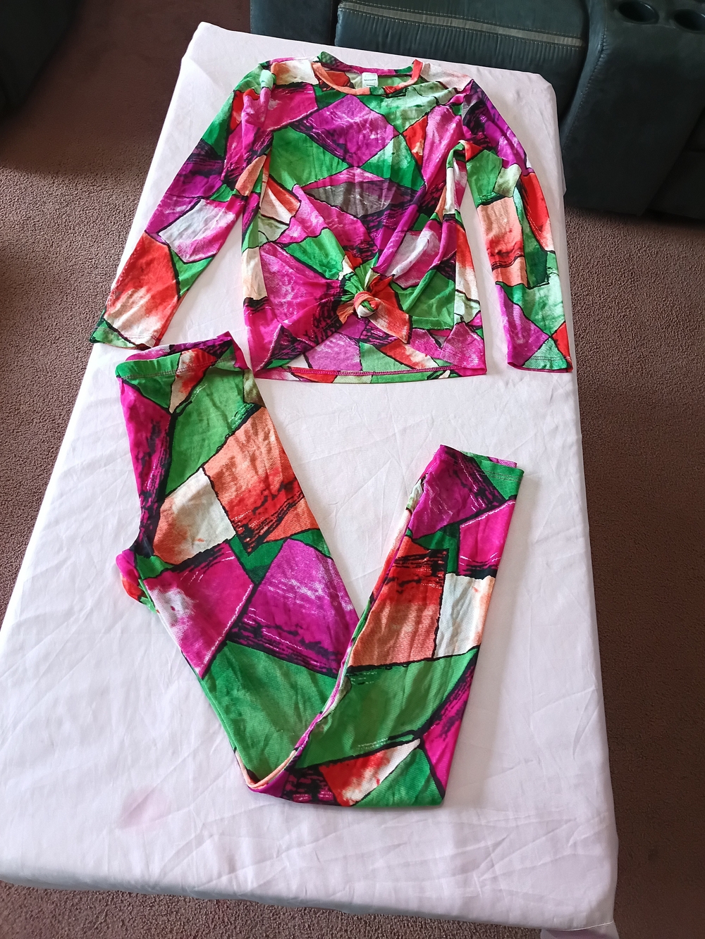 Votique colorful pants and shirt set size Small